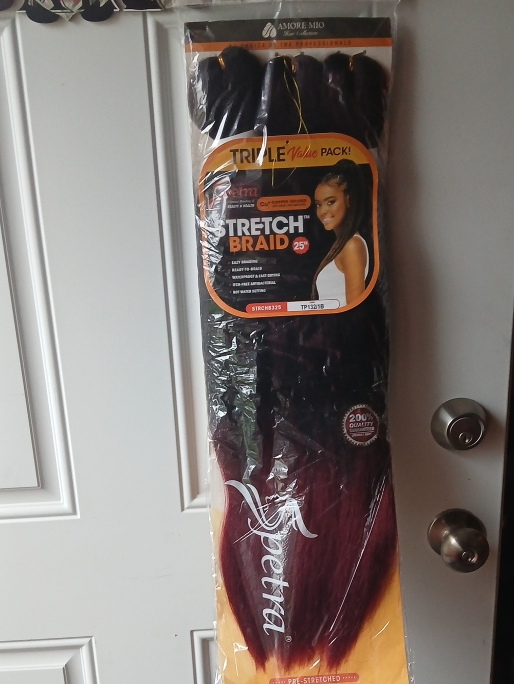 Stretch Braid 25" Synthetic Braiding Hair - Burgundy Ombre